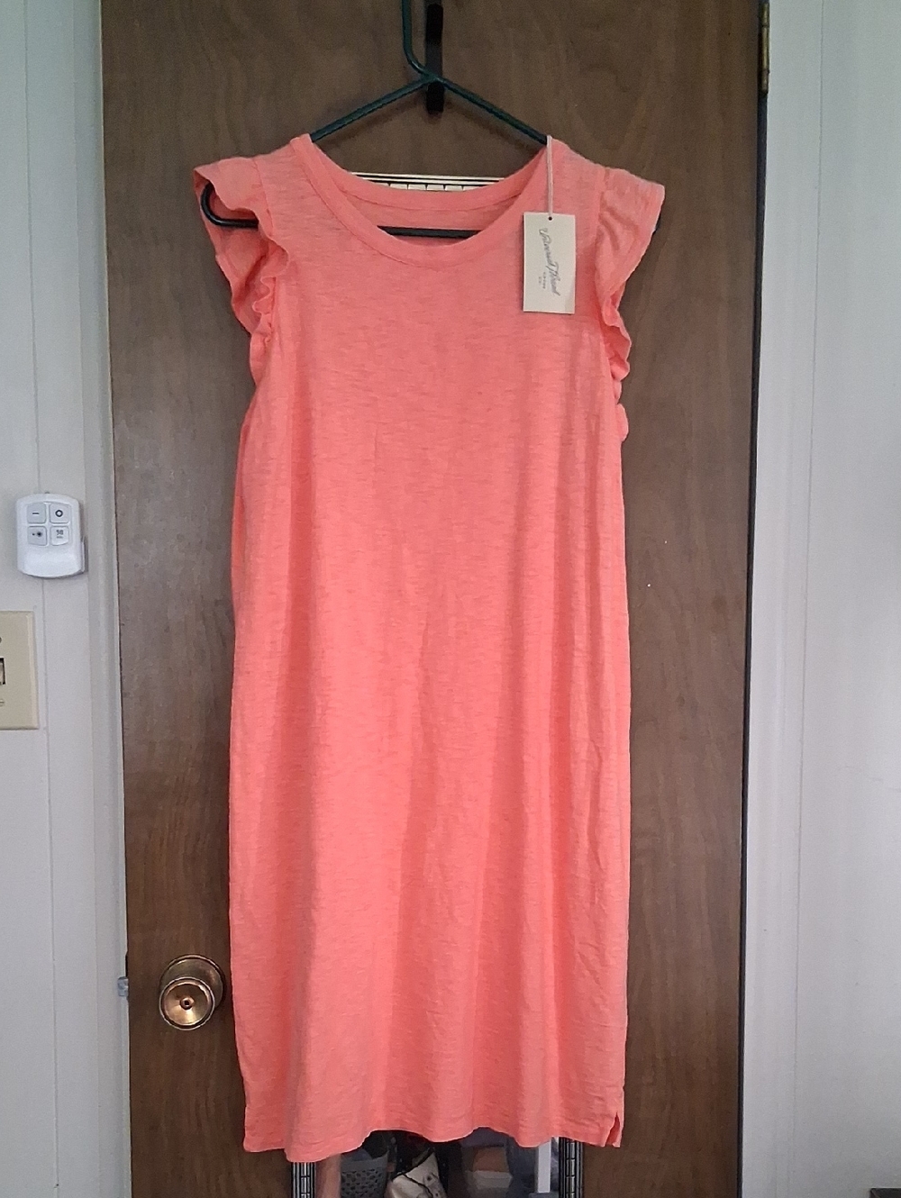 Universal Thread Coral Ruffle‑Sleeve Midi Dress | NWT Women’s M